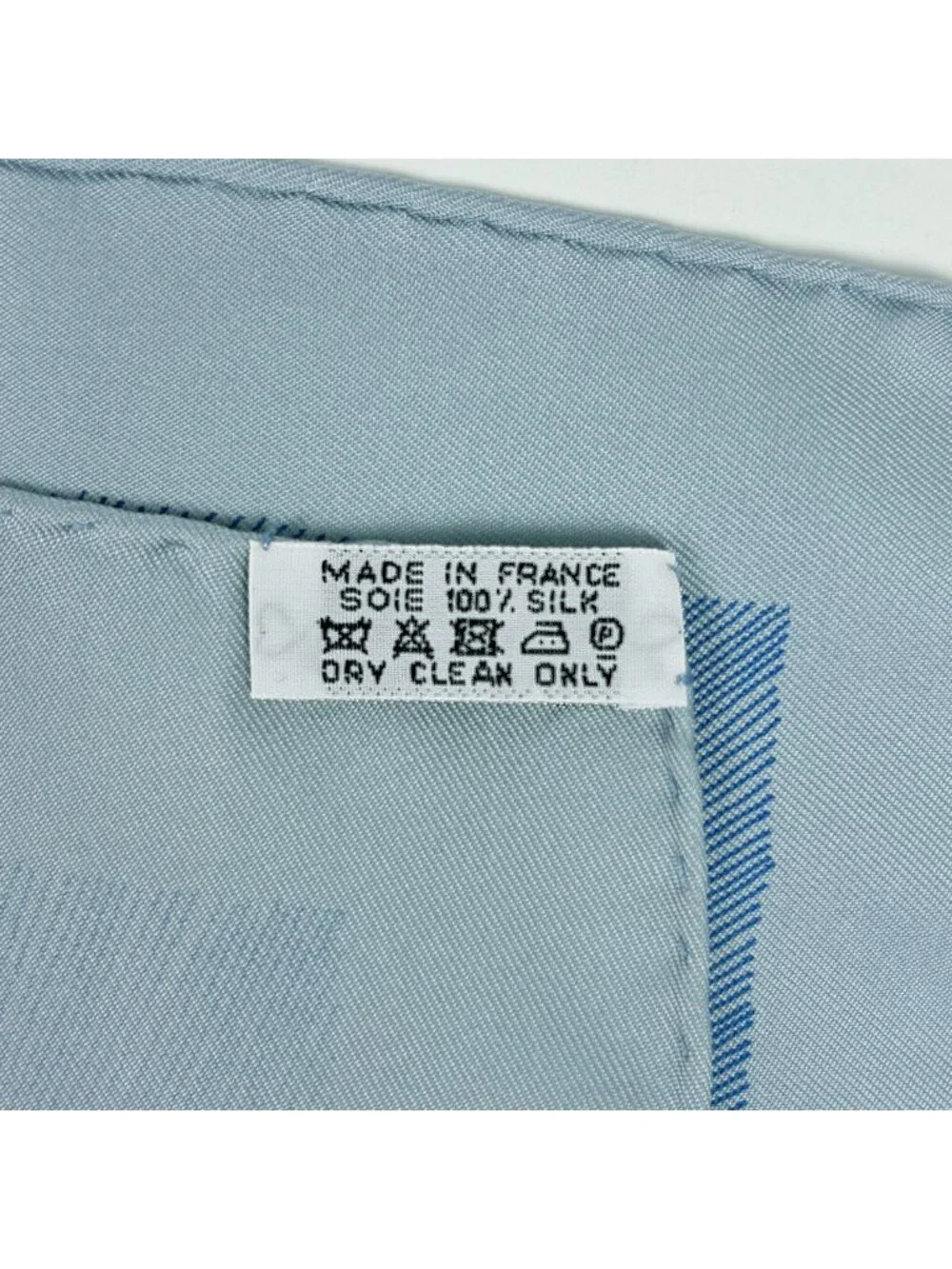 Hermes Carre 90 Etude Pour Une Parure de Gala Formal Scarf Silk Light Blue